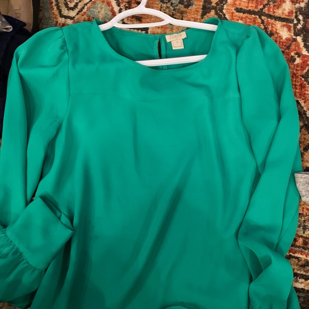 J.Crew green blouse